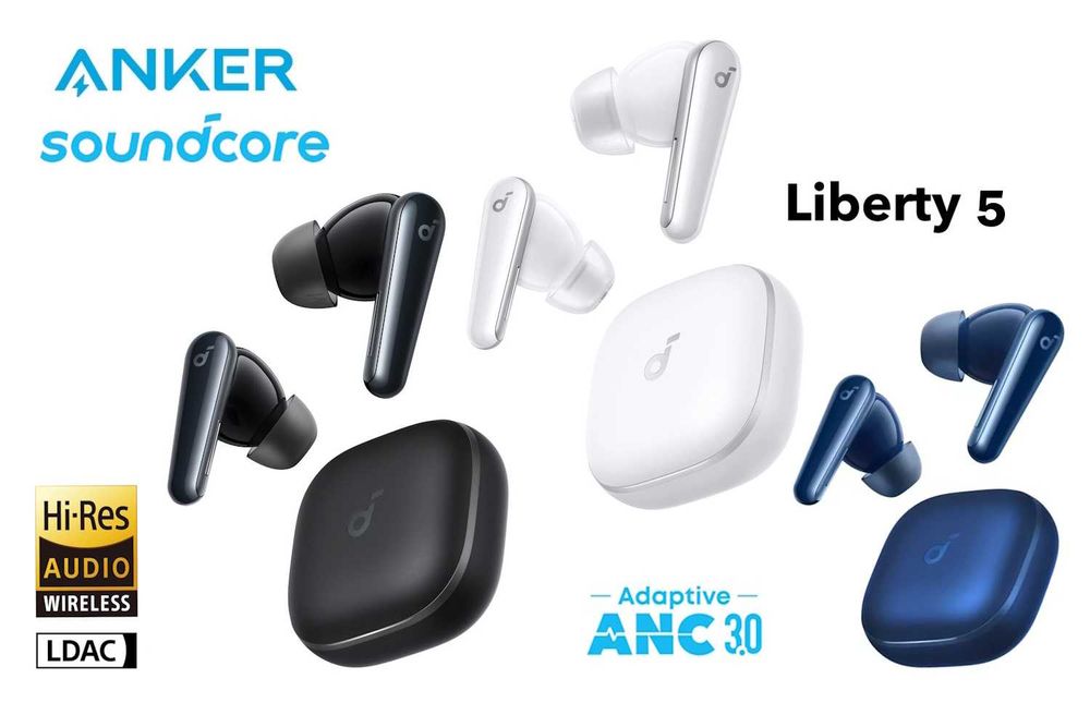 Навушники Anker SoundCore Liberty 5 White, Black, Blue