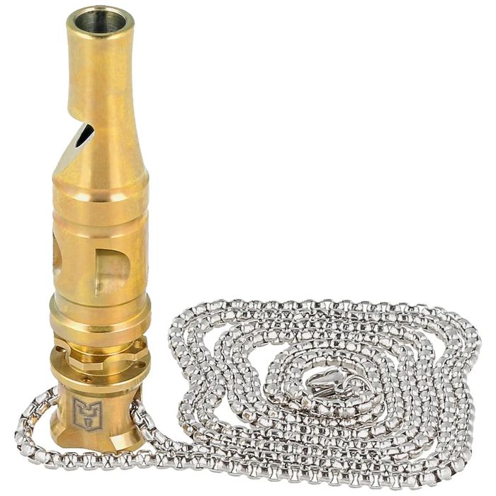 Gwizdek sygnalizacyjny Bestech Whistle Gold Titanium z łańcuszkiem