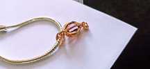 Bransoletka Regulowana Ściągana•Charms Zawieszka Różowy Balon Rose•NEW