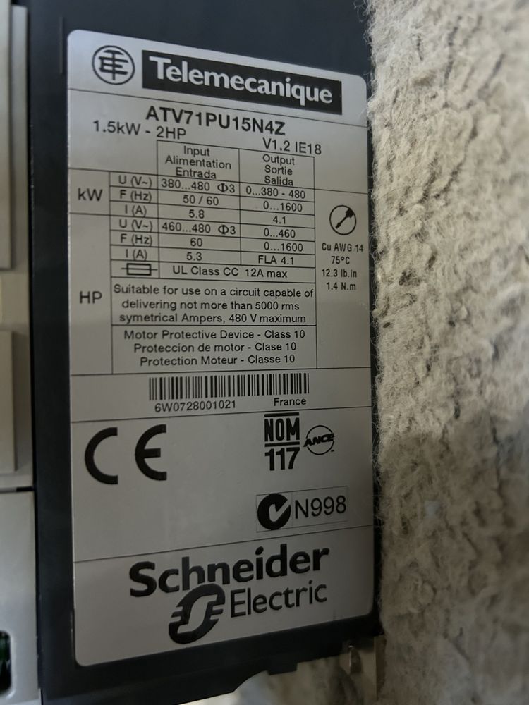 Falownik Schneider Electric Altivar 0,75kW 1,5kW 11kW