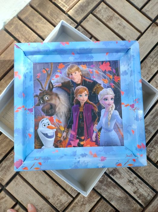 Frozen kraina lodu puzzle w ramce