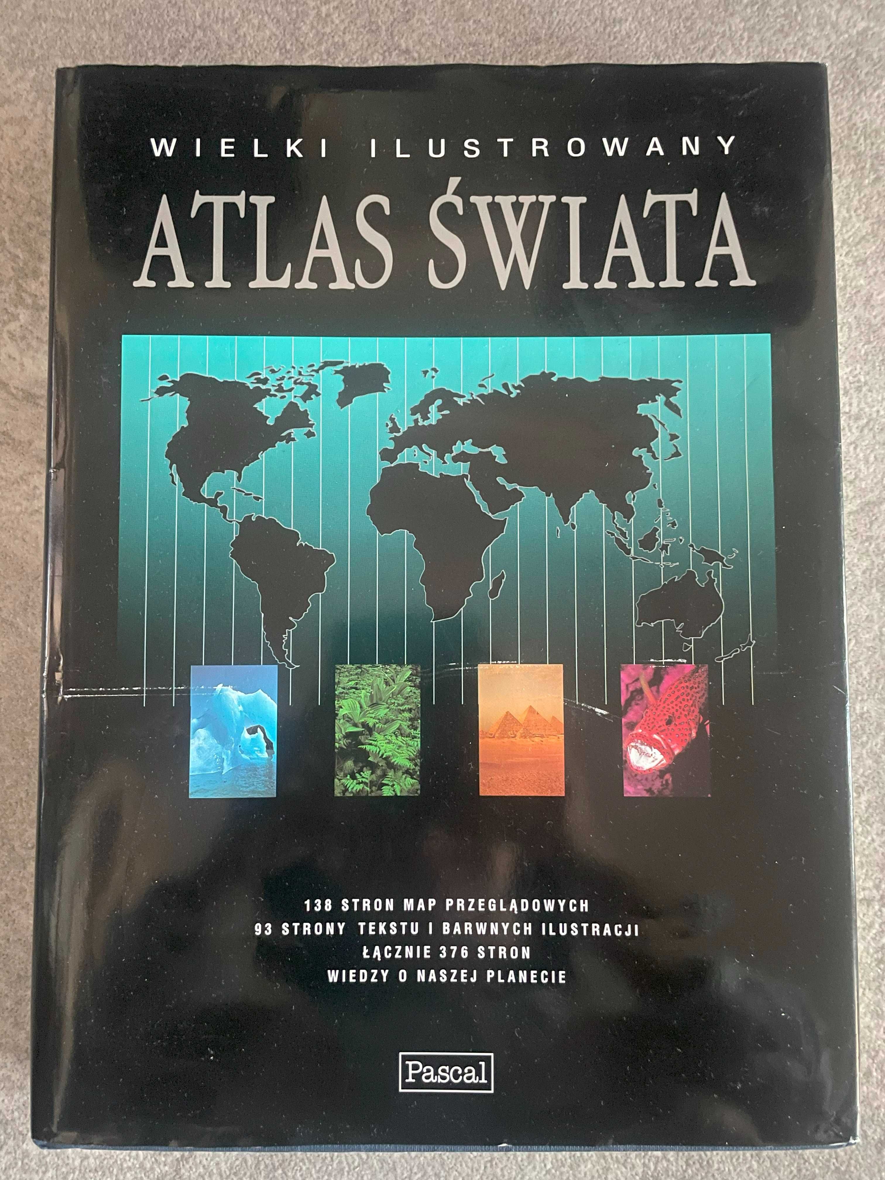 Książka ATLAS ŚWIATA - geograficzny, mapy- wydawca Pascal