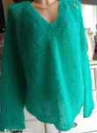 Ręcznie robiony hand made rękodzieło sweter morski 80% kid mohair nowy