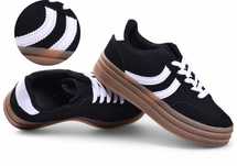 Buty Damskie Sportowe Sneakersy na platformie G Gazelee Czarne r.36