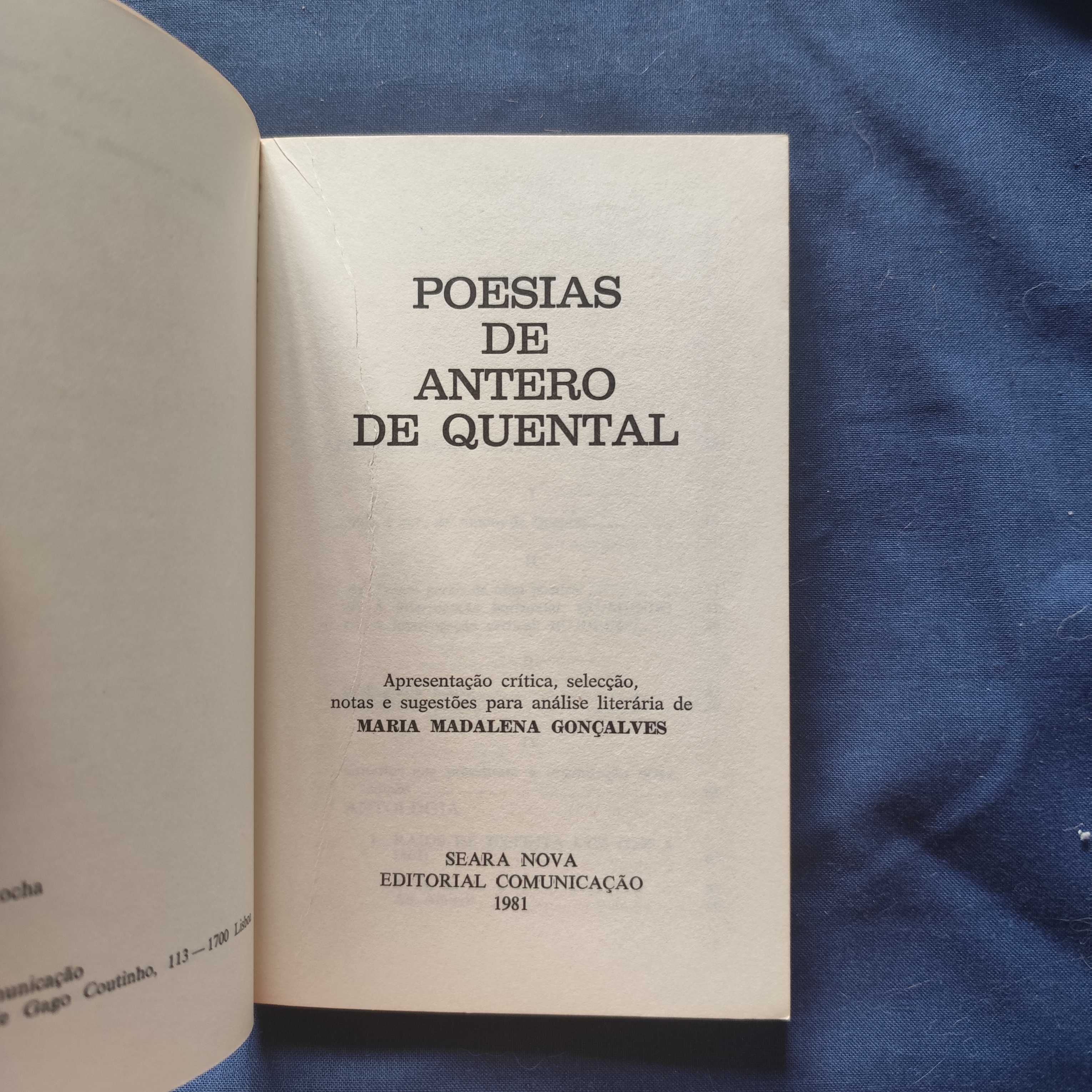 Maria Madalena Gonçalves - Poesias de Antero de Quental