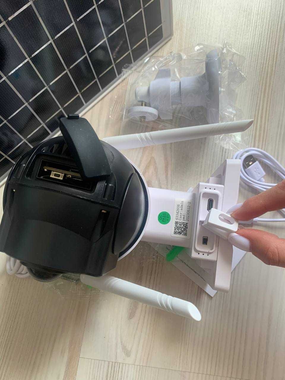 Автономная камера 4G видеонаблюдения на солнечной панели уличная 3 MP