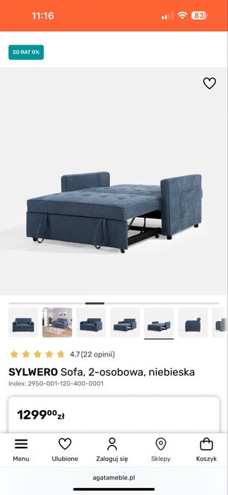 Sylwero sofa dwuosobowa amerykanka na gwarancji