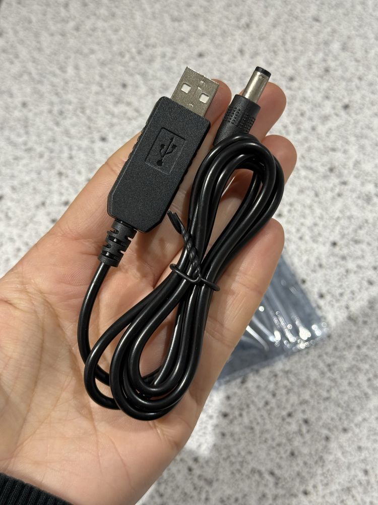 Кабель для роутера від повербанка з перетворювачем на 12V