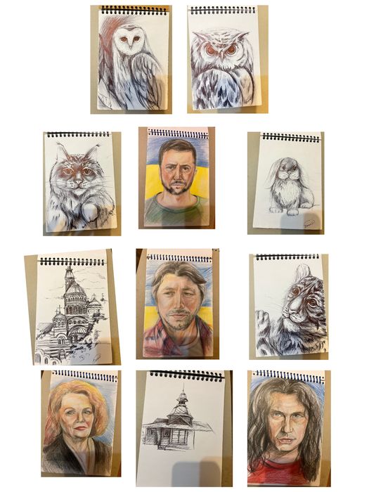 Малюнки начерки картини а5 формату графіка