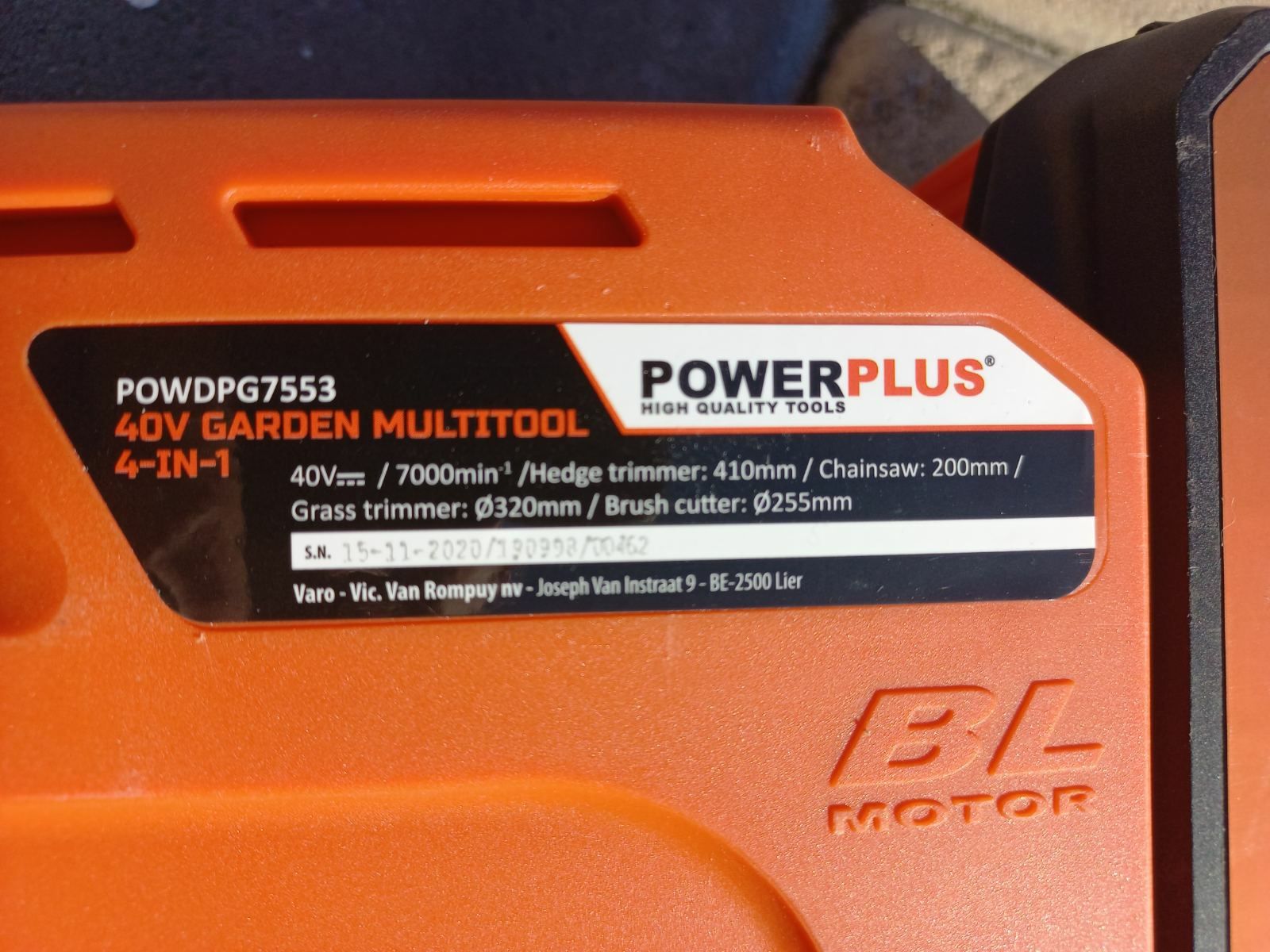 Безщітковий аккумуляторний тример висоторіз кущоріз powerplus powdpg75