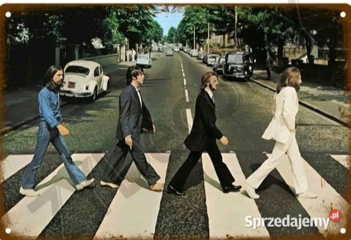 Kulkowa okładka metalowa ozdobna The Beatles Abbey Road info opis foto