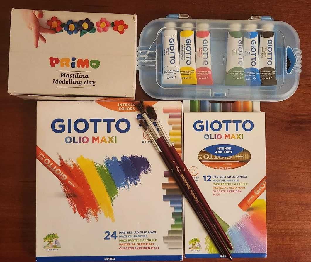 Materiais para desenho e artes visuais, sem uso