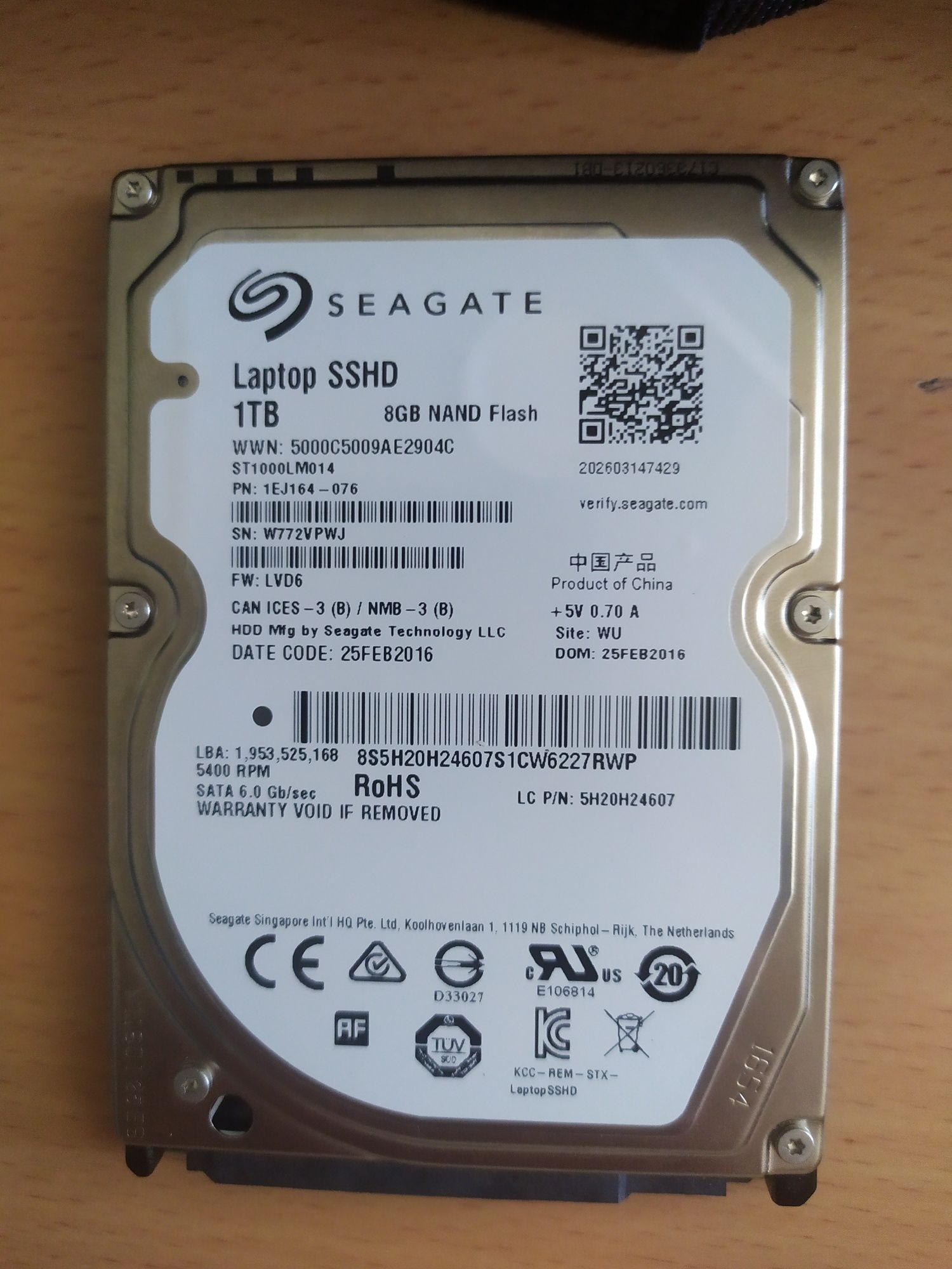 Dysk hybrydowy SSHD Seagate 1TB 2.5"