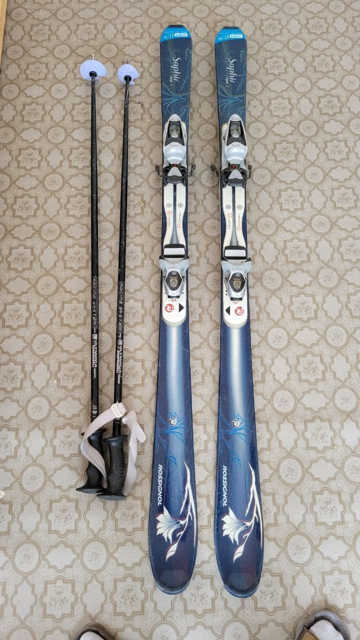 Лыжи Dynastar 162 + чехол к ним + ботинки Salomon 27 (41-42 см)