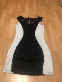 sukienka nowa czarno biała
