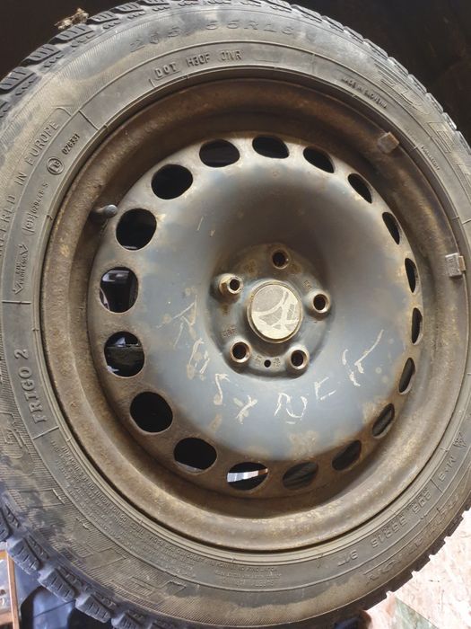 2 Koła Felgi stalowe 16 cali 205/55/16 5x112 Vw Audi