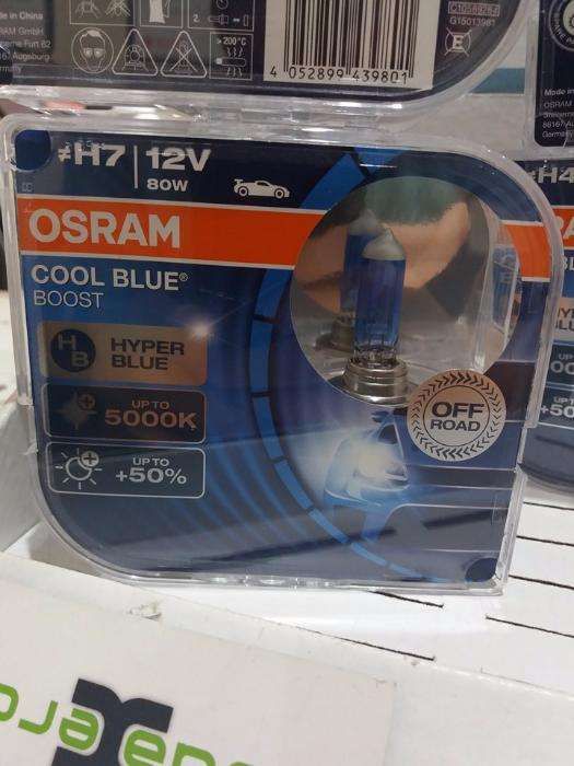 Lâmpadas H1 / H4 / H7 OSRAM Cool Blue Boost 5000k tipo xenon