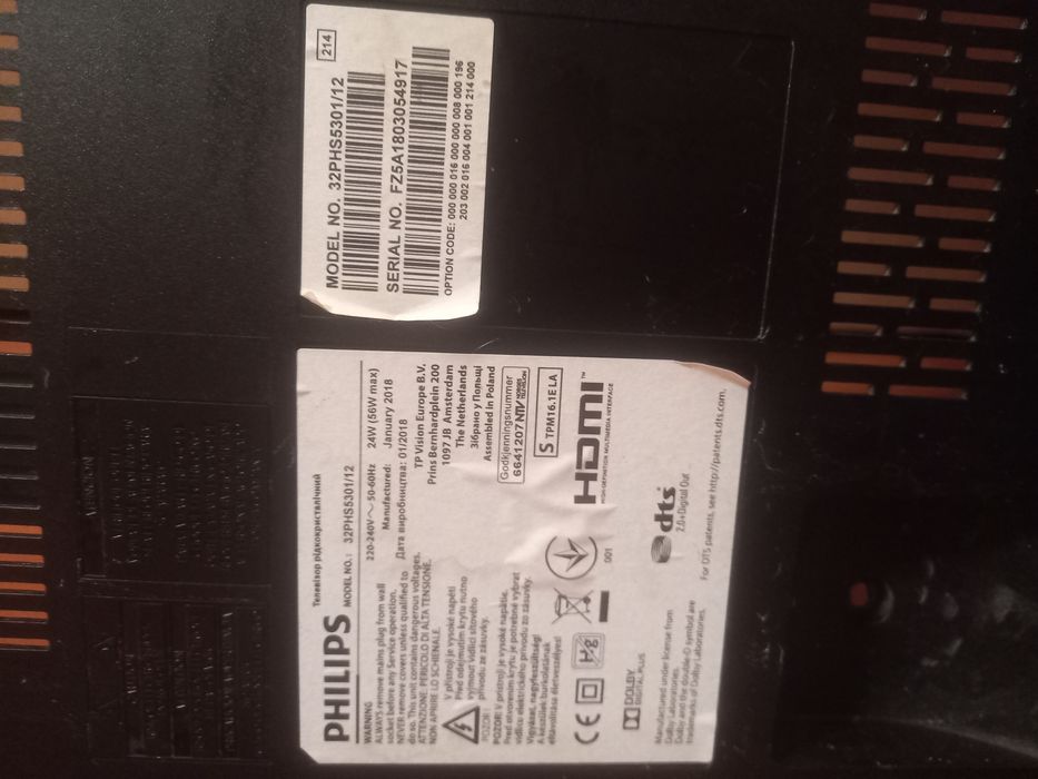 TV Lcd Philips 32" peças