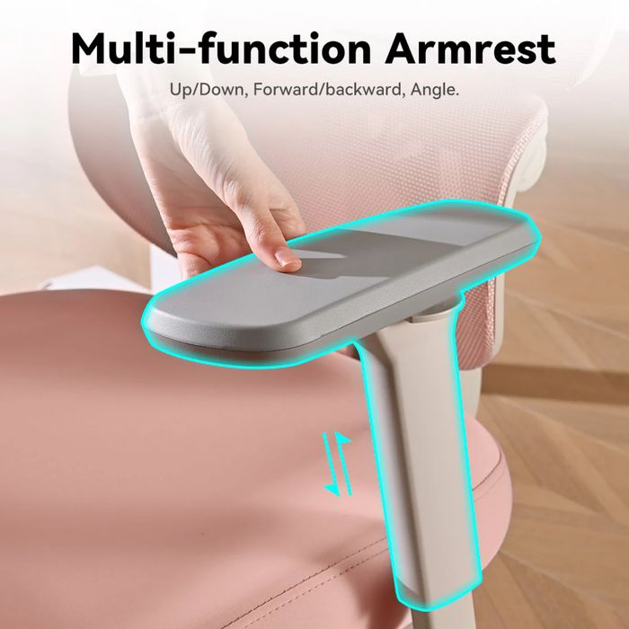 Cadeira ergonomica MUSSO E600 SE Rosa Nova