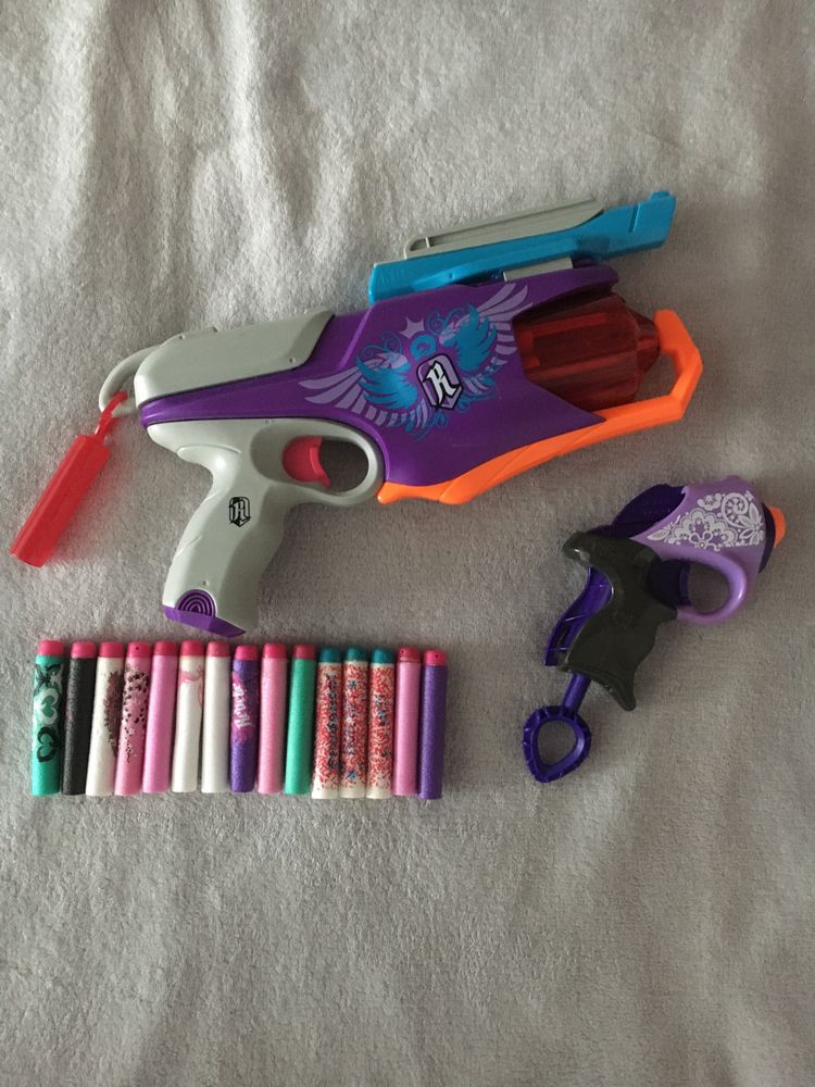 nerf rebelle secrets spylight + mały pistolet + 15 strzałek naboi