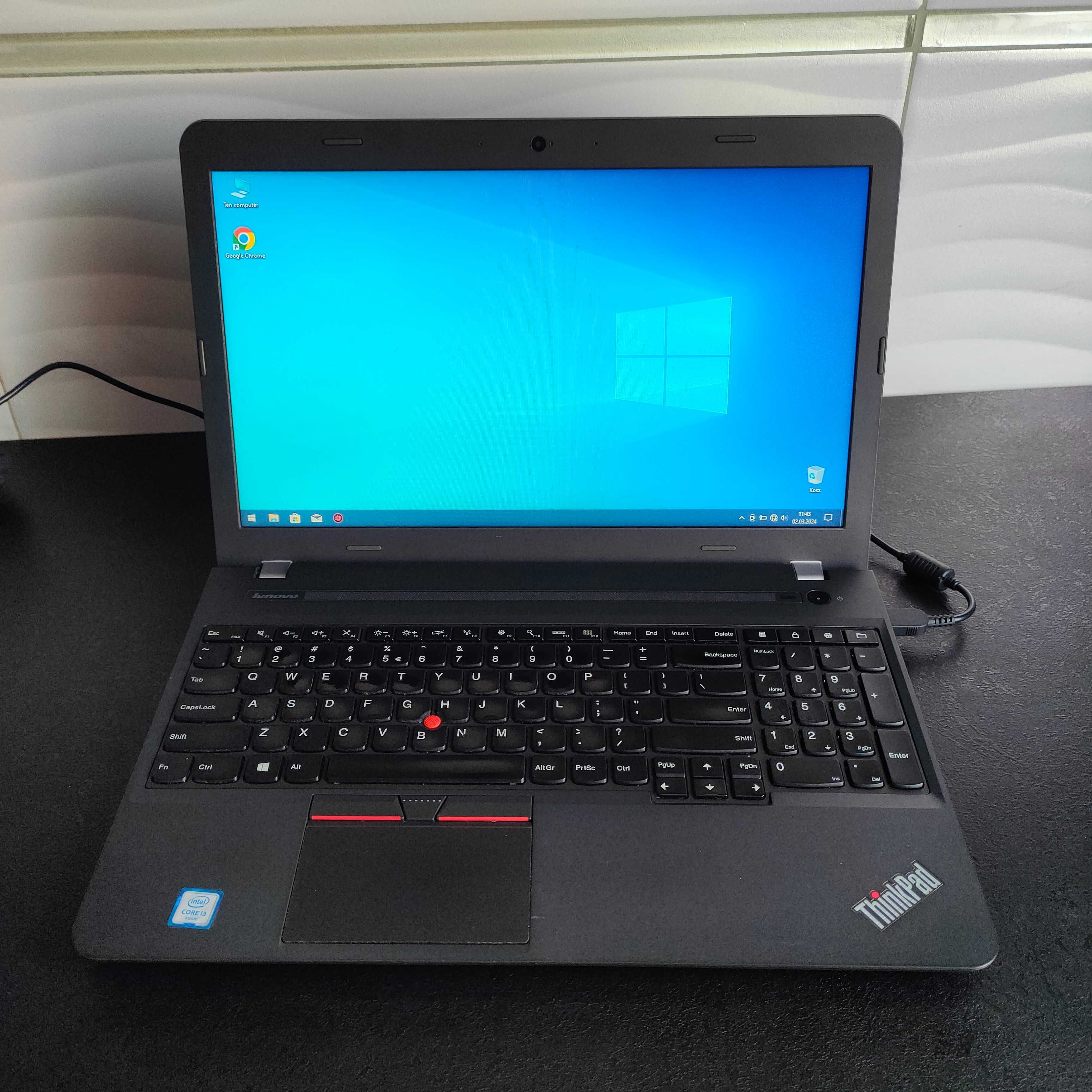 Laptop Lenovo ThinkPad E560 15,6' Intel Core i3 8GB RAM SSD