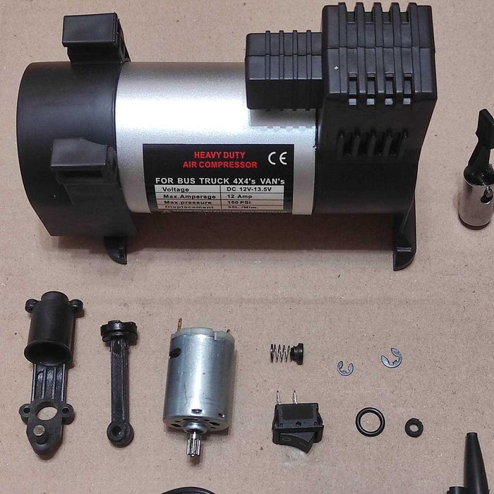 Компрессор автомобильный DC 12V запчасти