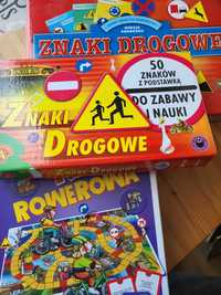 Znaki drogowe, karta rowerowa - 3 gry (mózg elektronowy)