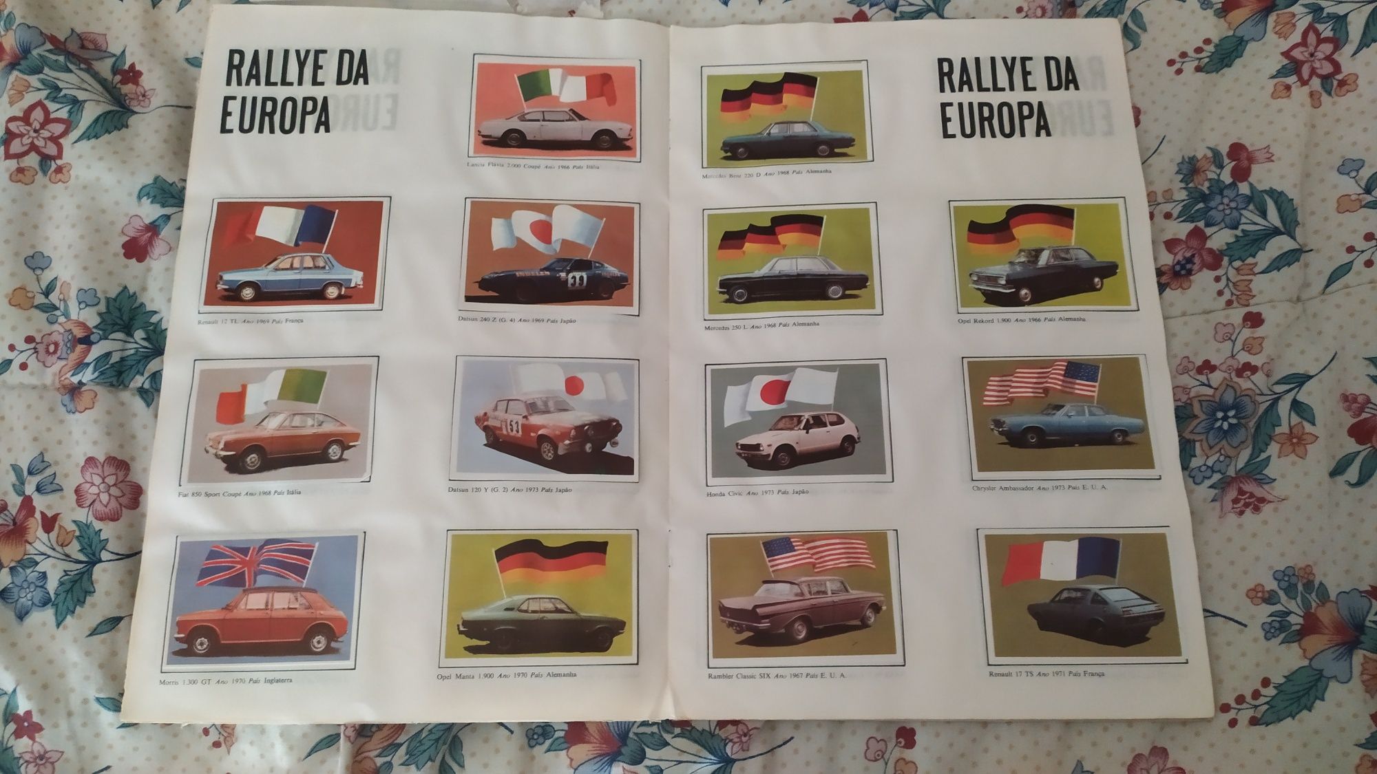 Caderneta RARA completa RALLYE DA EUROPA + 5 posters+ jogo tabuleiro