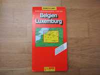Mapa Belgia Luksemburg samochodowa Euro Cart papierowa