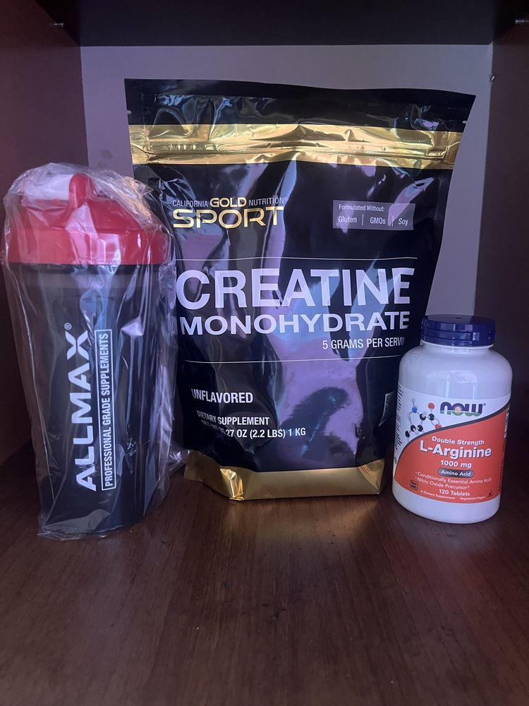 Креатин моногідрат 1 кг California Gold Nutrition L arginine