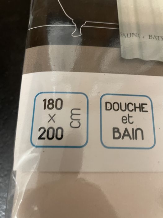 Zasłona prysznicowa tkaninowa 180x200cm,