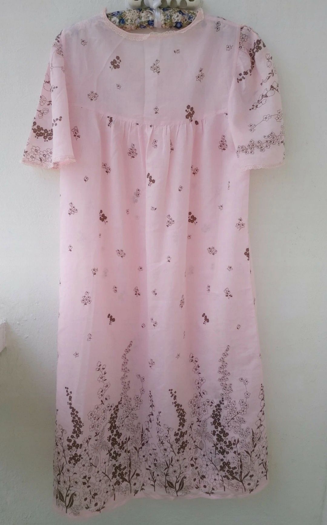 różowa koszula nocna retro vintage