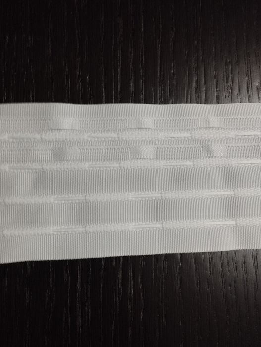 Taśma bawełniana smok do firan i zasłon szer 7 cm  2:1 Rolka 24 m.