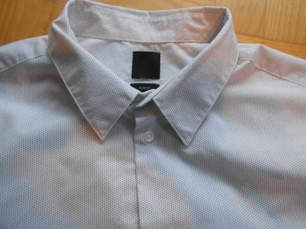 Biała koszula-drobne kropeczki H&M roz XL slim fit wysyłka gratis