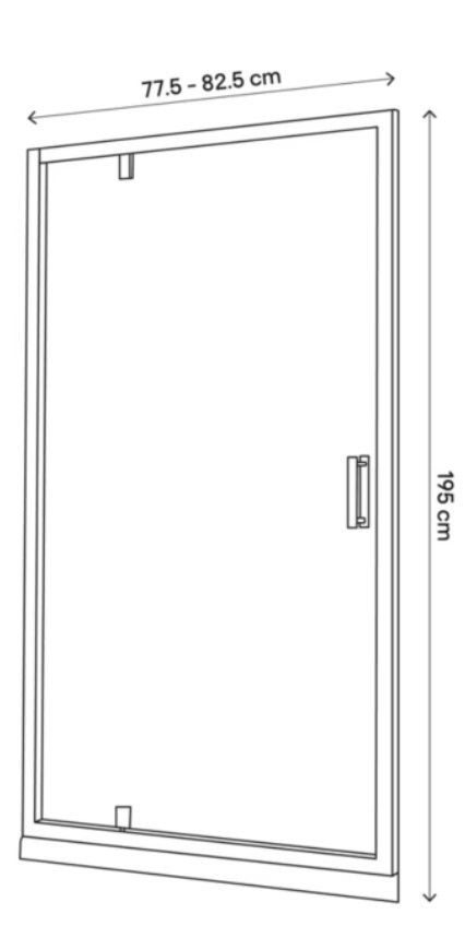 Drzwi prysznicowe wahadłowe 80 cm / 195cm do kabiny prysznicowej! NOWE