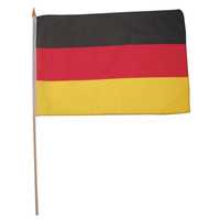 flaga niemiecka 30 x 45 cm z masztem