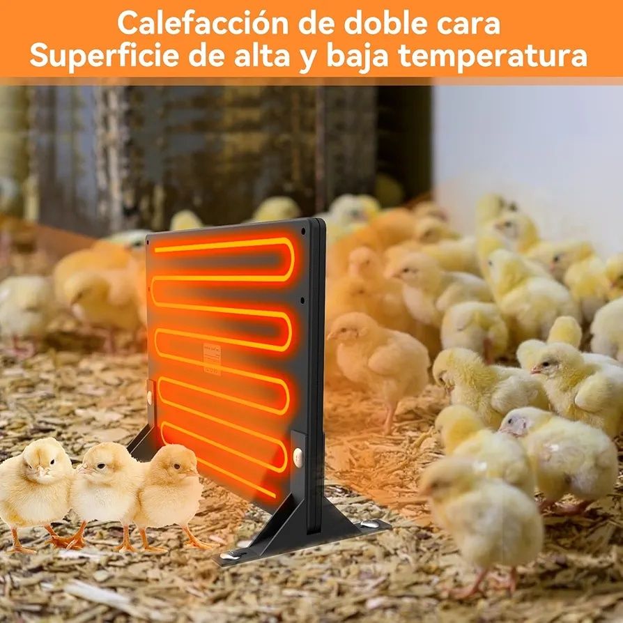 MQUPIN Aquecedor de galinheiro e criador de pintainhos 2-em 1, 120 w a