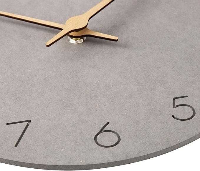 Zegar ścienny płyta MDF bez tykania cichy nowoczesny 30cm Warminn