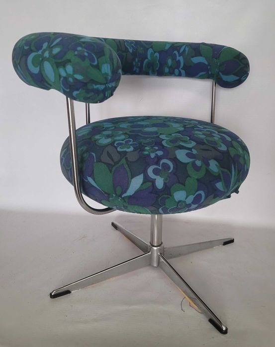 stołek vintage retro 60 70 lata space age, bauhaus obrotowy TAMBURIN