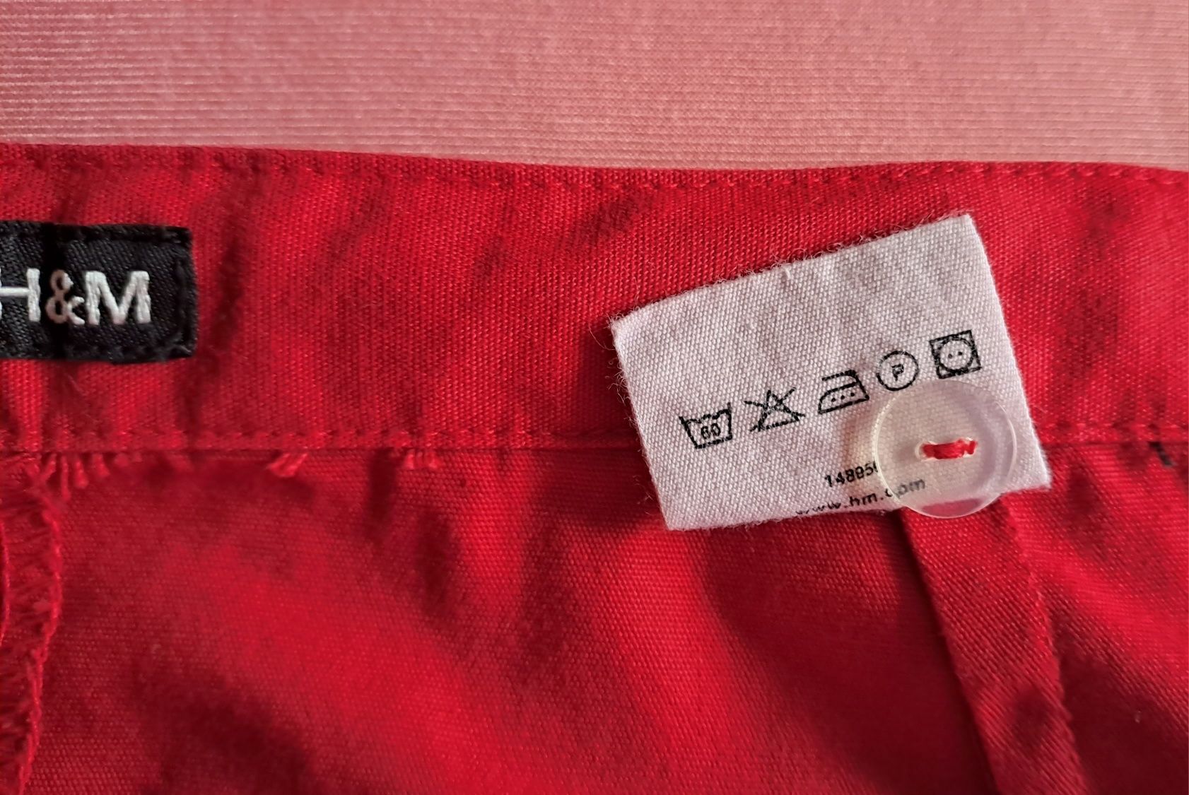 Spódnica H&M rozmiar 38, czerwona, 100% bawełana