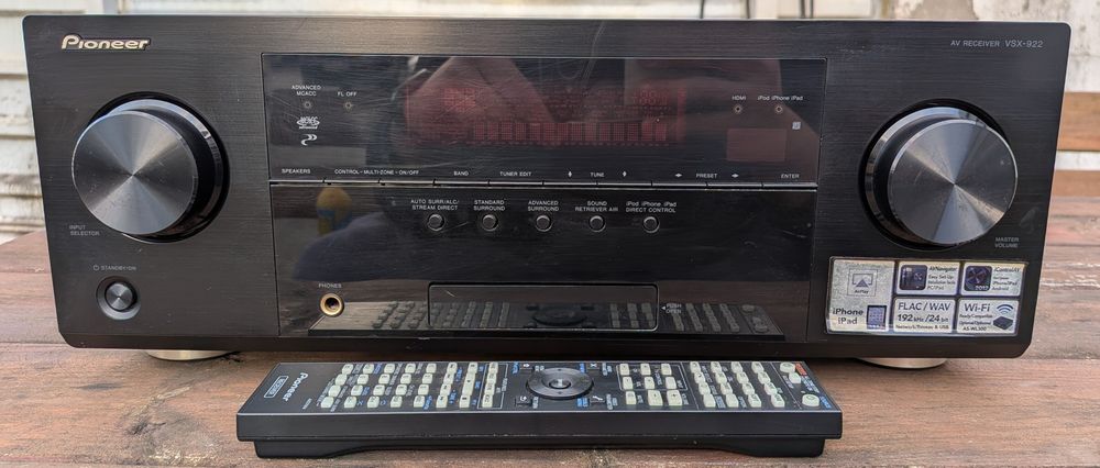 Amplituner sieciowy Pioneer VSX 922K wysoki model. Oryg Pilot. Polecam