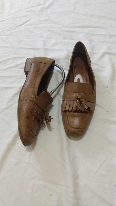 мужские Кожаные удобные туфли лоферы 43р. 28 см.