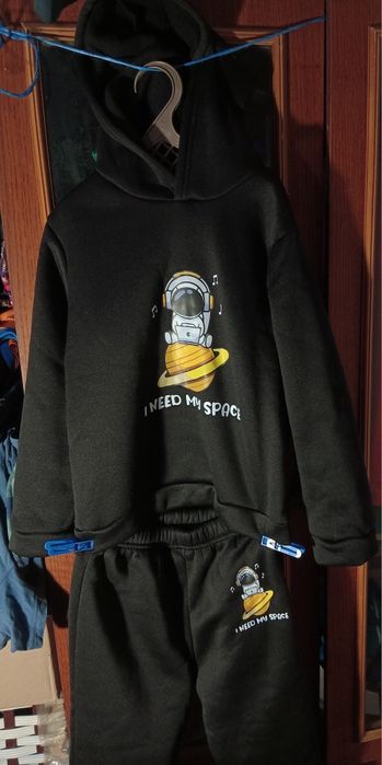 Теплий дитячий  костюм  з космонавтом