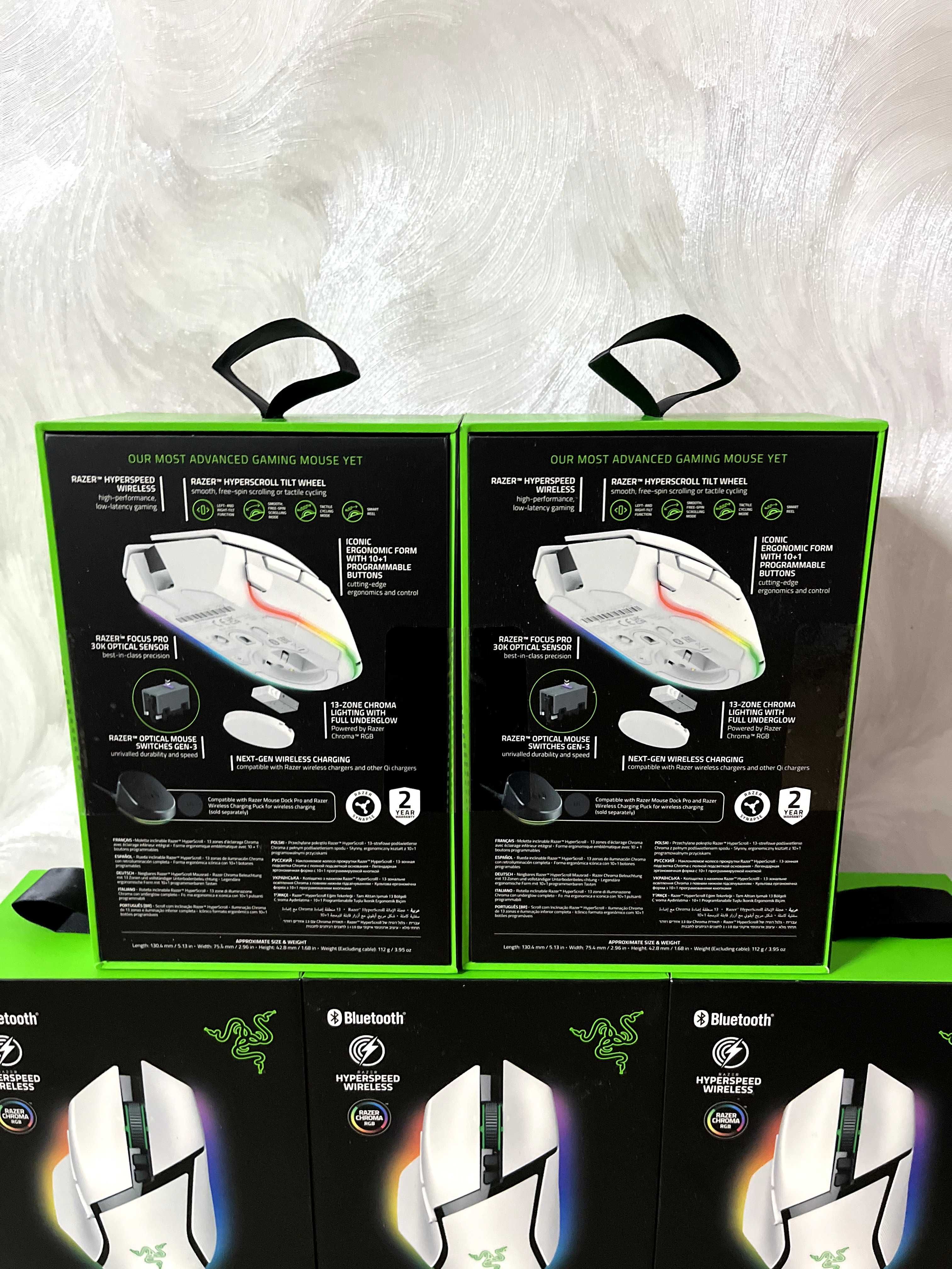 Миша Razer Basilisk V3 PRO Wireless White В наявності, нові!