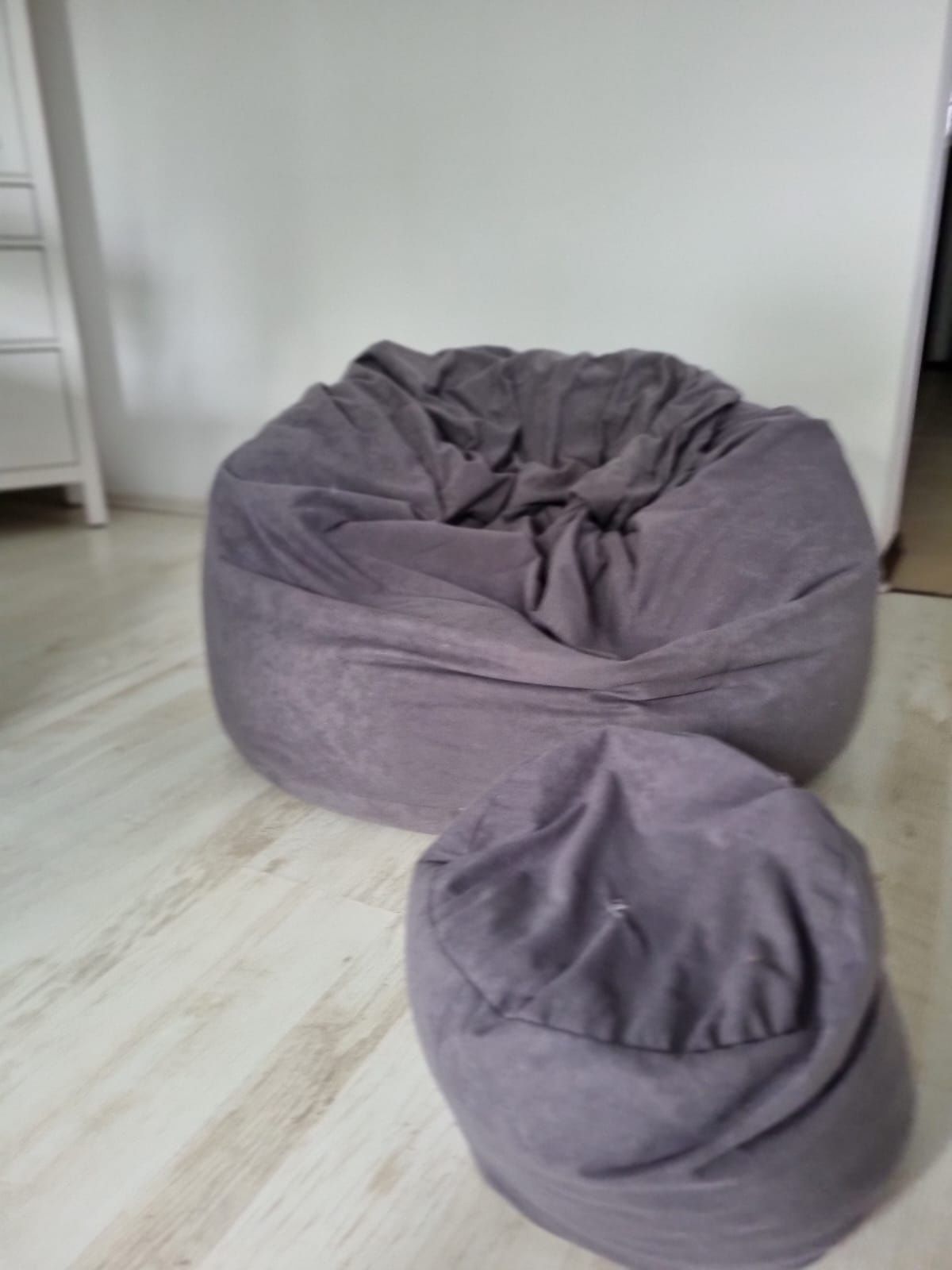 Pufa fotel worek do siedzenia + podnózek