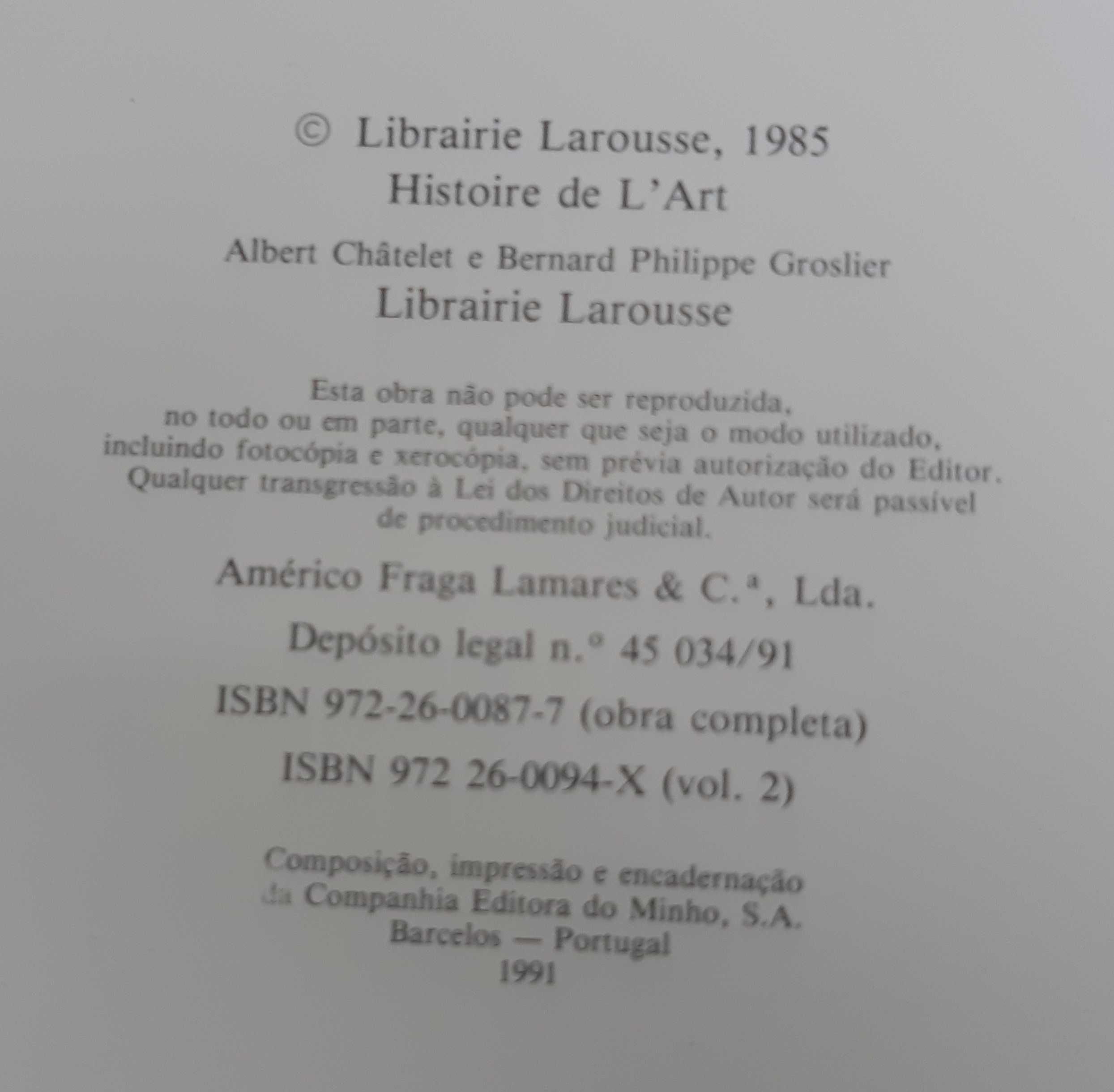 3 Livros Grandes História da Arte Larousse - Civilização Editora