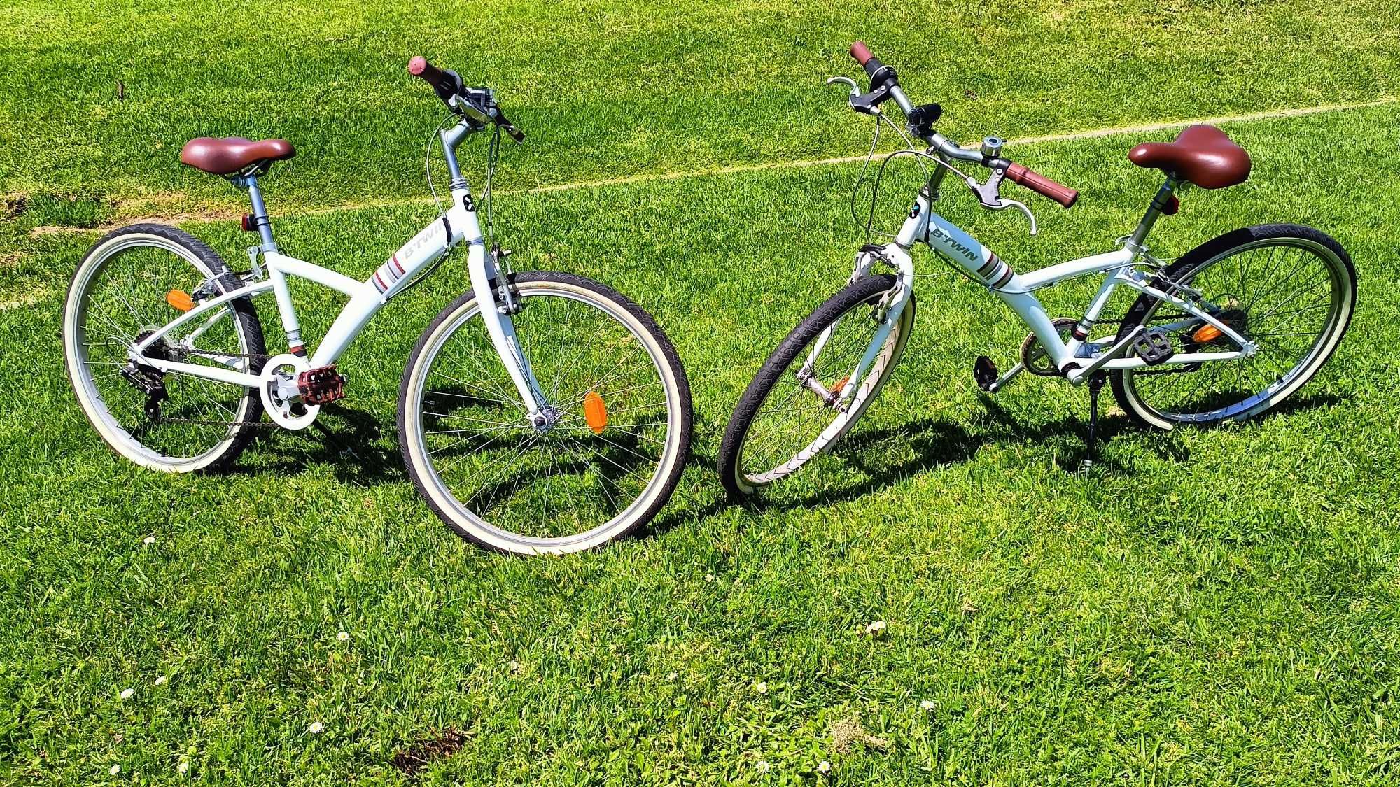 Bicicleta Btwin Poply 300 com 5 velocidades, luzes e descanso.