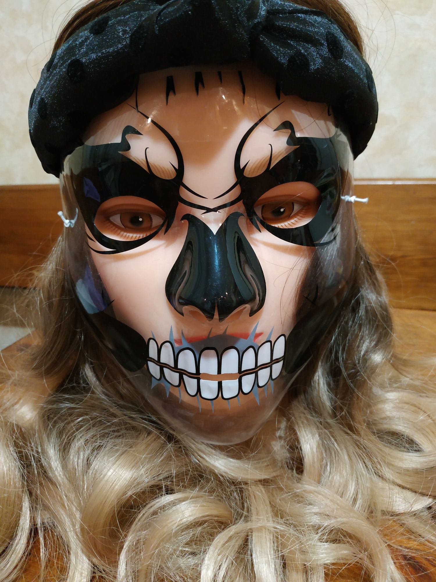 Маска череп, кости «santa muerte» Санта Муэрте