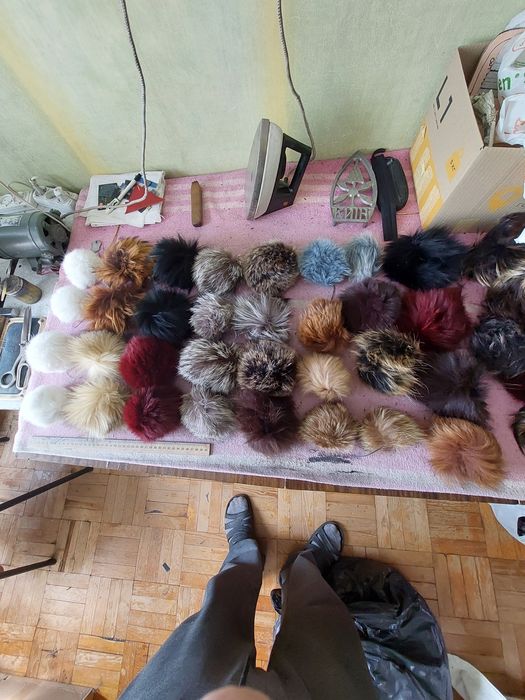 Бубоны, помпоны из натурального меха