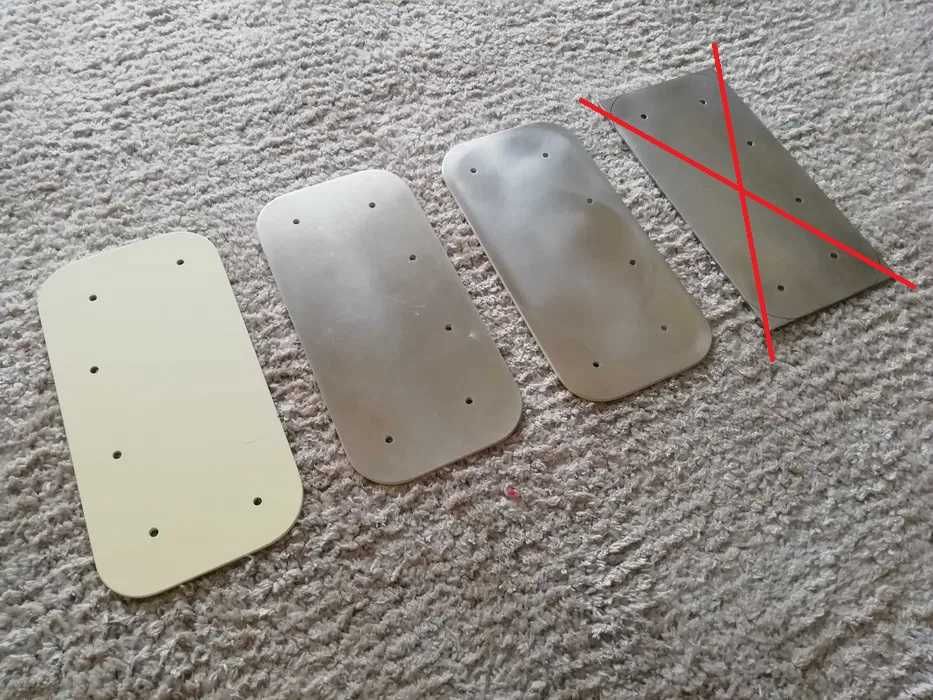 Chapas de Aço Inoxidável pequenas (diversos tamanhos)